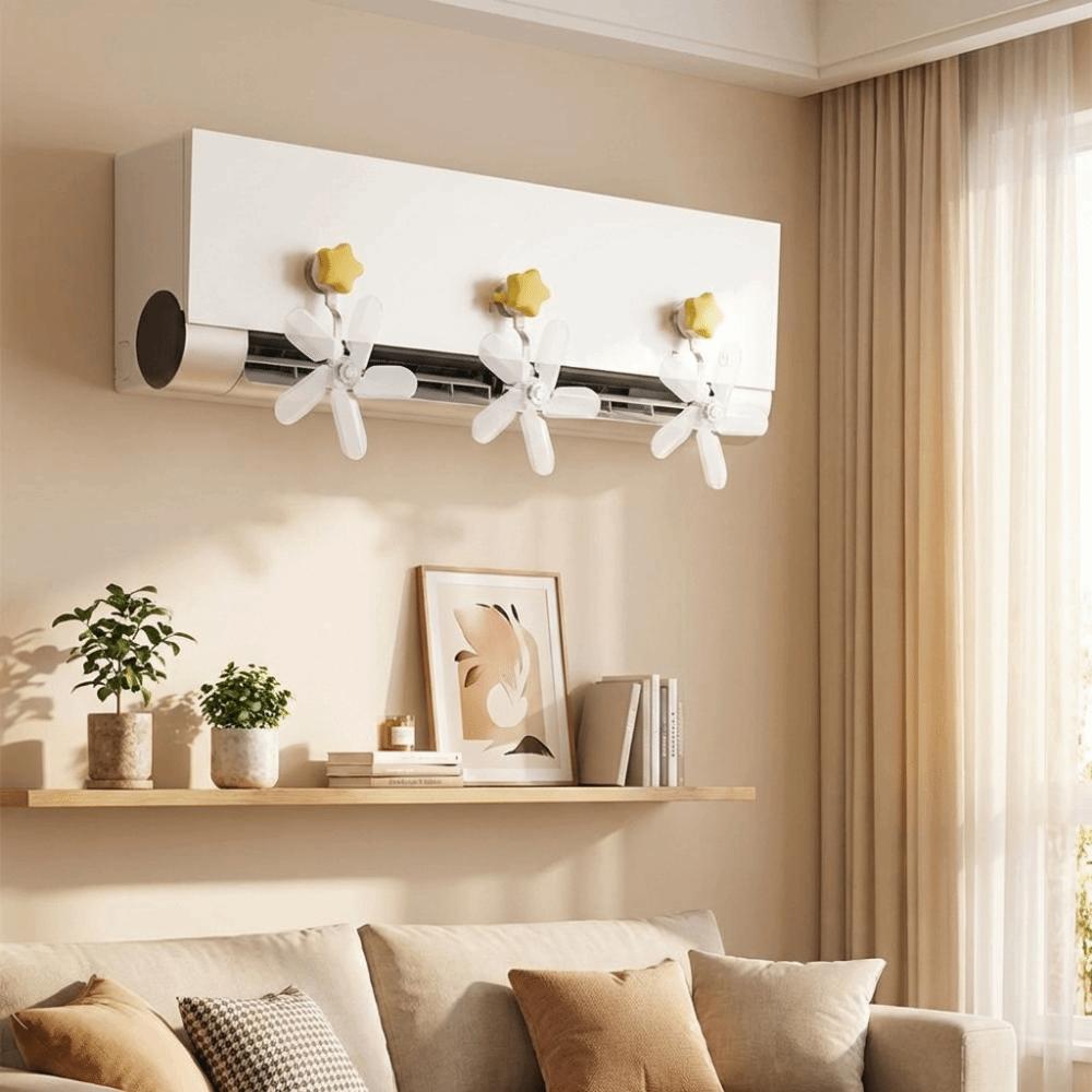 3PCS Suction Cup Air Conditioning Ventilator Plastic Air Conditioner Vent Fan  for Home