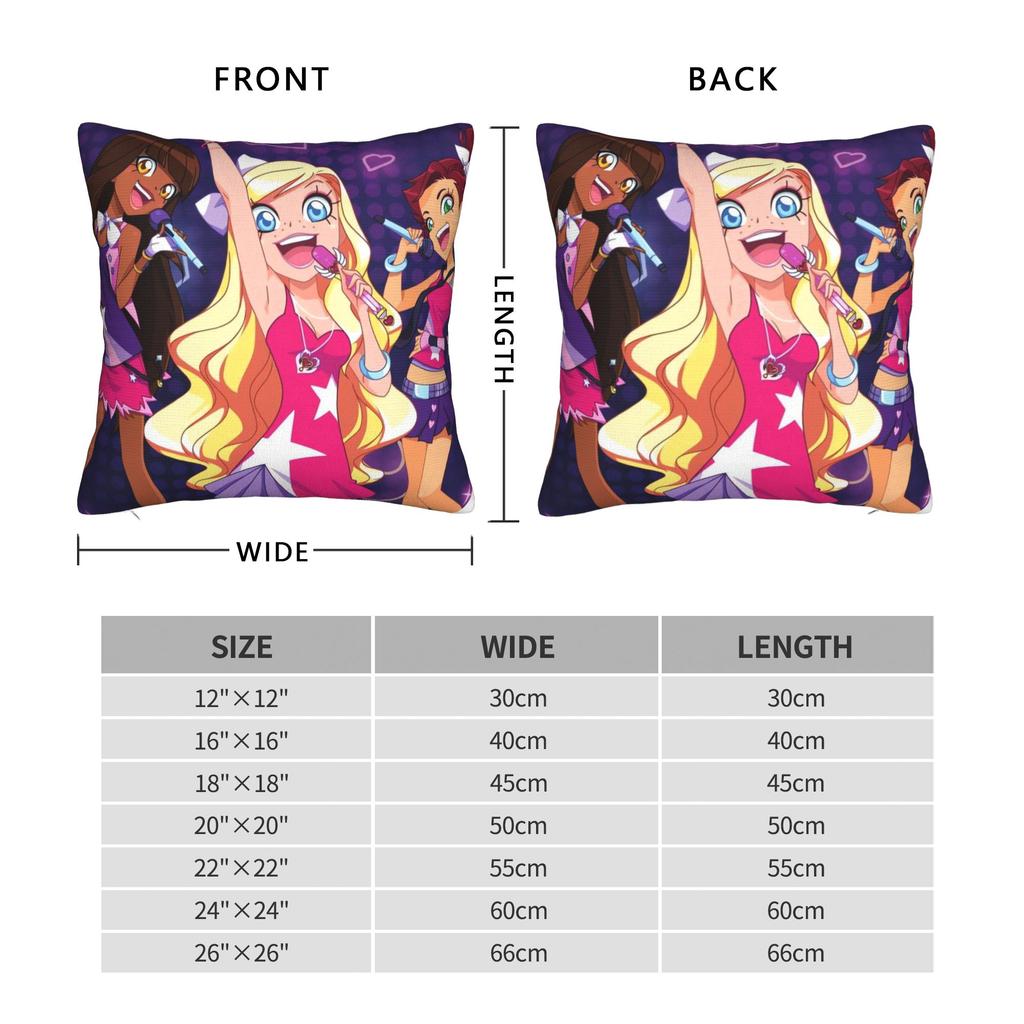 LoliRock Kopo Music Girls Pillow Cover  Comfy Cushion Cover Cute Funny Pillow Case For Sofa Home Decor