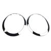 1Pair Silver Headlight Trim Ring Covers For MINI Cooper F55 F56 F57 2014-2024 Lamp Frame Headlight Trim Ring