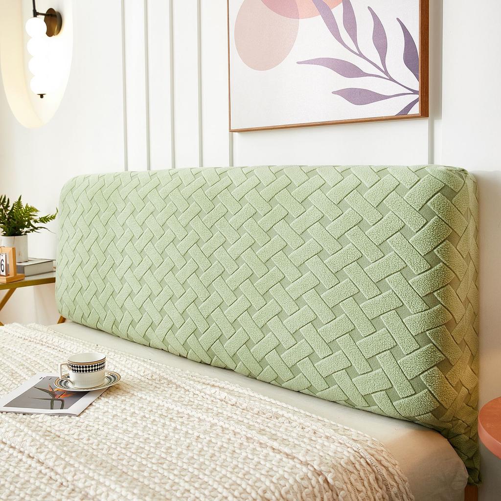 Solid Color Stretch Spandex Bedhead Dust Proof Slipcovers for Bedroom Home Jacquard Bedhead Cover All Inclusive Headboard Covers