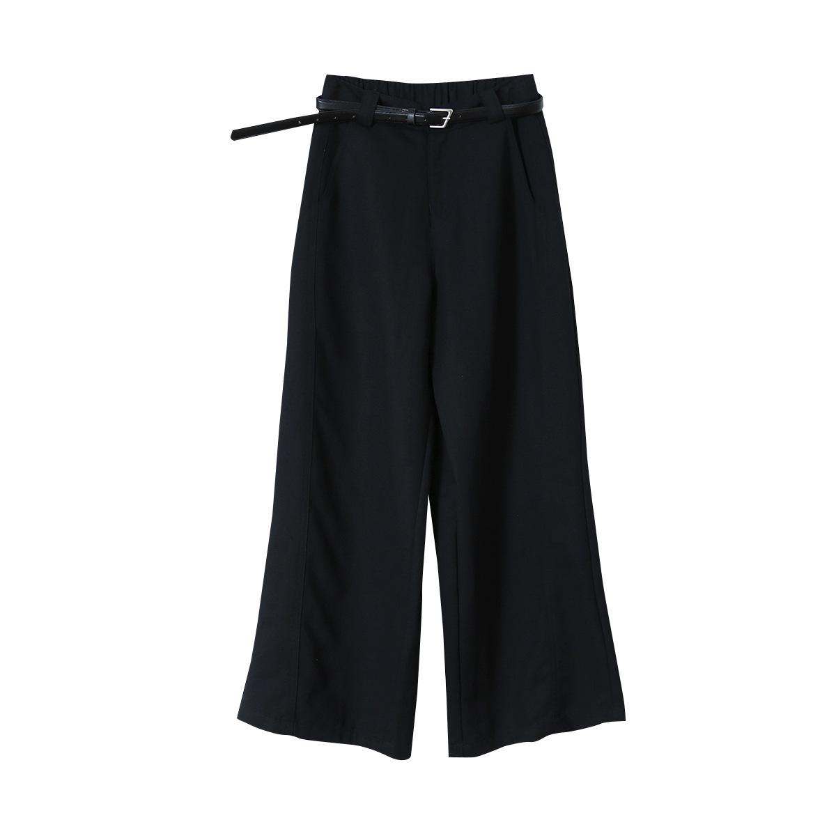 

Korean Women s High-Waisted Wide-Leg Pants - Spring/Summer 2026 Collection, Loose-Fit, Simple, Straight-Leg Long Pants (11178) S