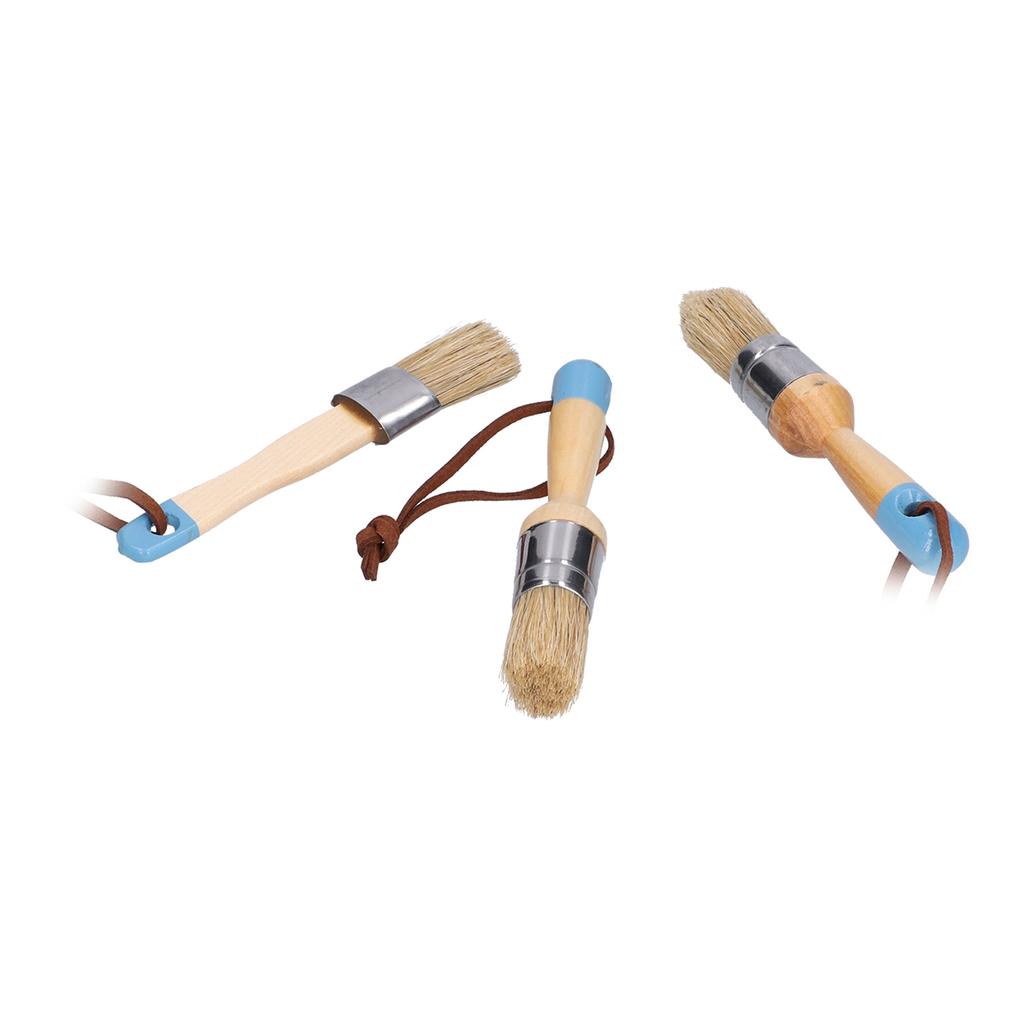 3PCS Paint Brush with Wooden Handle for Furniture Wall Painting Projects DIY Home Decor
