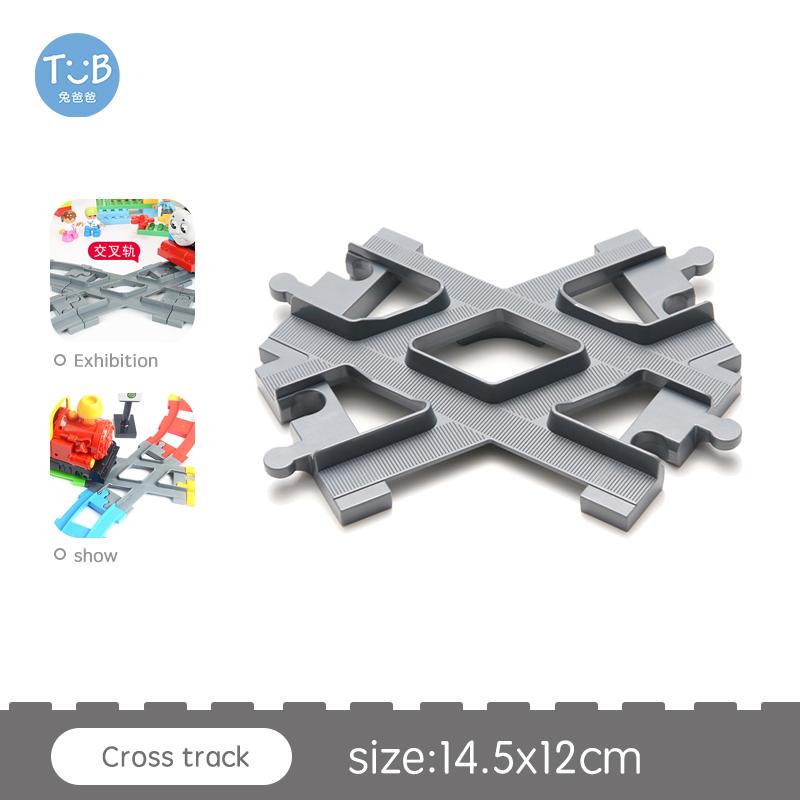 Big Size Block Bricks Train Tracks  Traffic Stop Lights Straight Duploes Black Accessories Diy Hot Toys For Children Baby Gift