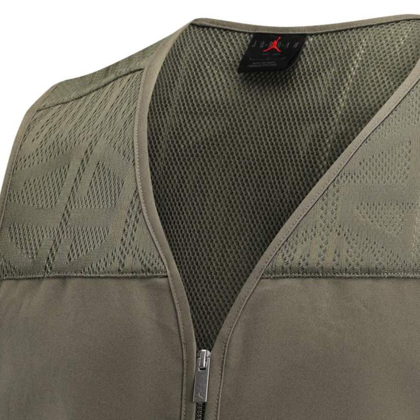 Jordan Essentials Solid Color Fashion Versatile Loose Vest Men Vests Olive-Green HF9328-222