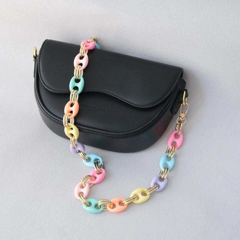 New Fashion Woman Bag Accessory Detachable Candy Acrylic Chain Cute Acrylic Luxury Strap Women Elegant Bag Shoulder Handle Chain