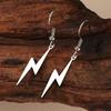 My Shape Punk Lightning Pendant Earrings for Women Hip Hop Dangle Earrings Stainless Steel Jewelry Birthday Party Gift Wholesale