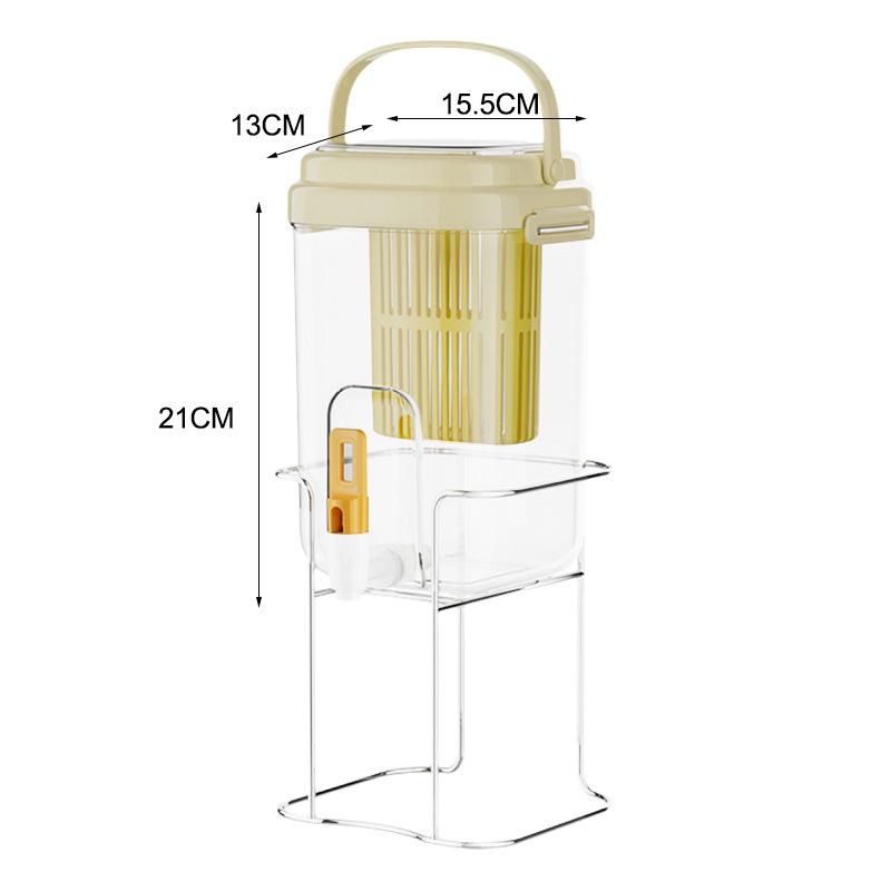 Cană elegantă pentru dozator de apă de vară – Răcitor de băuturi izolat de mare capacitate cu filtru și robinet pentru ceai cu gheață/infuzii de fructe