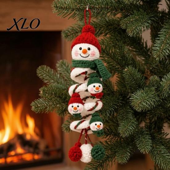 Personalized Handmade Keepsakes Crochet Spiral Ornament DIY Kit for Adults, Beginners, Christmas Craft Set Fun Winter Indoor Activities with