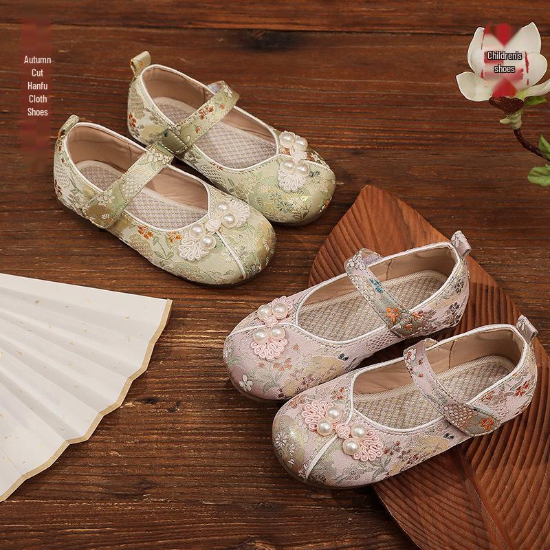 Girls' Traditional Beijing Embroidered Hanfu Shoes - Ethnic Style