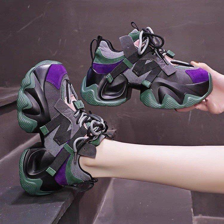 Fashion 2025 Running Shoes Women's Sports Shoes New Breathable Platform Shoes Woman Ladies Vulcanize Chunky Sneakers Zapatillas Mujer