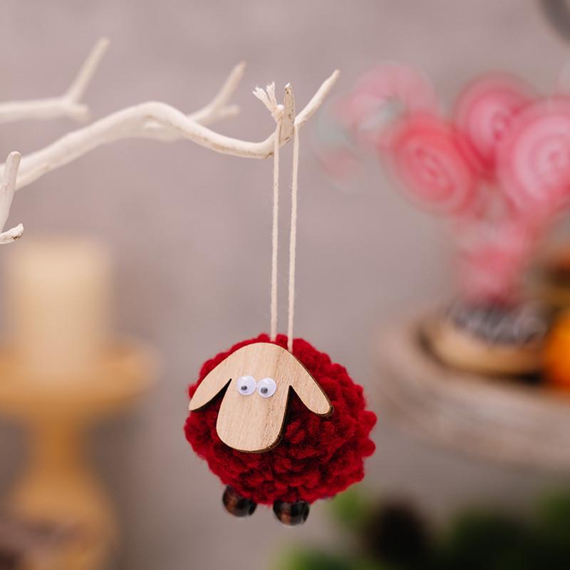 

Adorable Felt Deer And Sheep Christmas Ornaments For Festive Decor Holiday красный