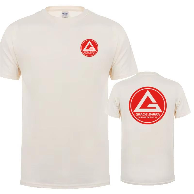 Gracie Barra Carlos GR Brazilian Jiu Jitsu T-Shirt Sommer Herren O-Ausschnitt Baumwolle Kurzarm T-Shirts Mode Coole Oberteile T-Shirt