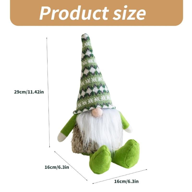 Festival Plüschgnome Puppen Dekoration Einzigartige Plüsch Langhut Gnome Ornament für Verzaubernde Weihnachts-Kamin-Dekoration