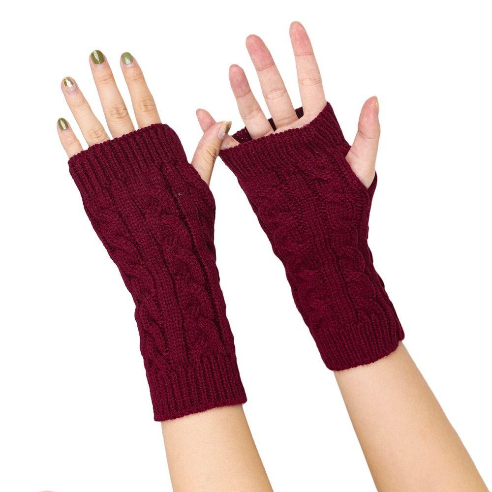 Winter Gloves Twists Gloves Wool Gloves Fashion Half Finger Gloves  Outdoor