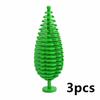 MOC Plants Accessories Bricks 3471 2435 6064 3778 City House Trees Pine Prickly Bush Green Grass Military Building Toys