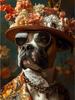 Dog Hat Flower Diamond Painting New Arrivals Animals Diy Full Square Round Drill Rhinestone Embroidery Sale Mosaic Cross Stitch Kits Wall Decor