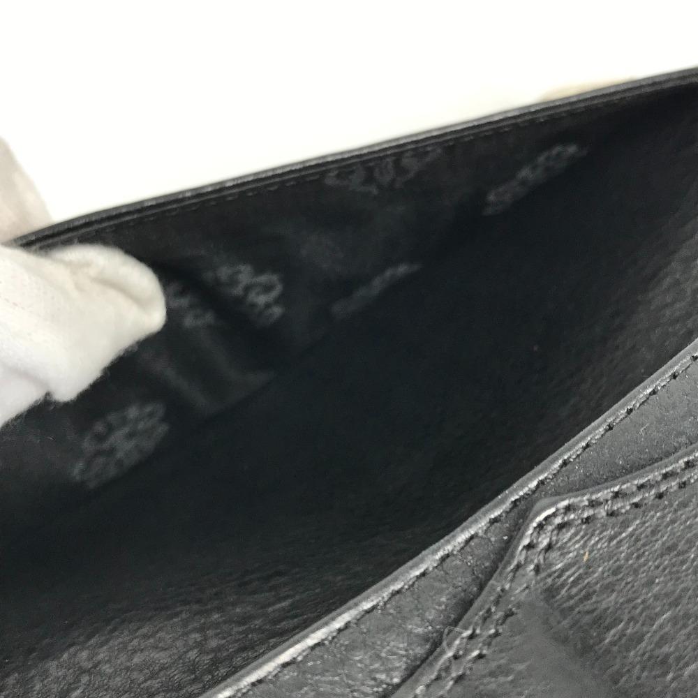 CHROME HEARTS Single Fold LNG SNGL FLD TIPS 2-fold Long Wallet Black/Silver