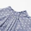 Women's Polka Dot Printed Dress Casual Crew Neck Tie Pleated Spring Summer Short Long Sleeve Mediumn