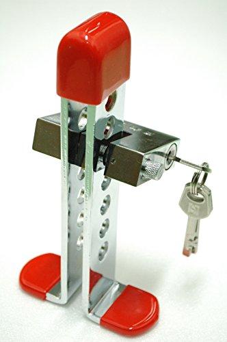 

ADVANTAGE Anti-Theft Brake and Clutch Pedal Lock for Trucks, Heavy Equipment, Agricultural Machinery, Tractors, and More (Pedal Lock with Red Protecti
