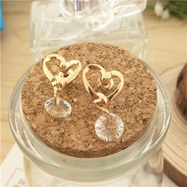 

Hot Korean Fashion Zircon Sweet Love Cz Zircon Earrings, Earrings For Women Brincos Stud Earrings Boucle D oreille Femme