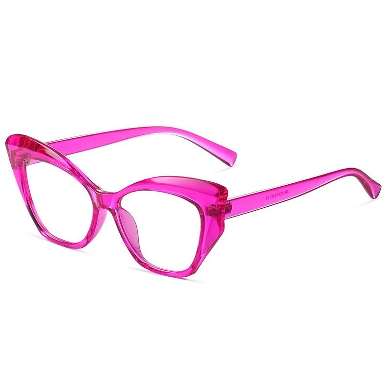 Fashion Blue Light Blocking Ladies Glasses Frame Ultralight Cat-eye Flat Glasses Optical Prescription Glasses Frame Women 62604