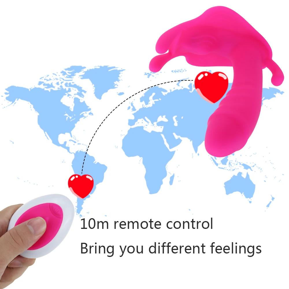 Wireless Remote Control Wear Dildo Butterfly Vibrator Sex Toys for Couple Orgasm Masturbator Panties Dildo Vibrators for Women