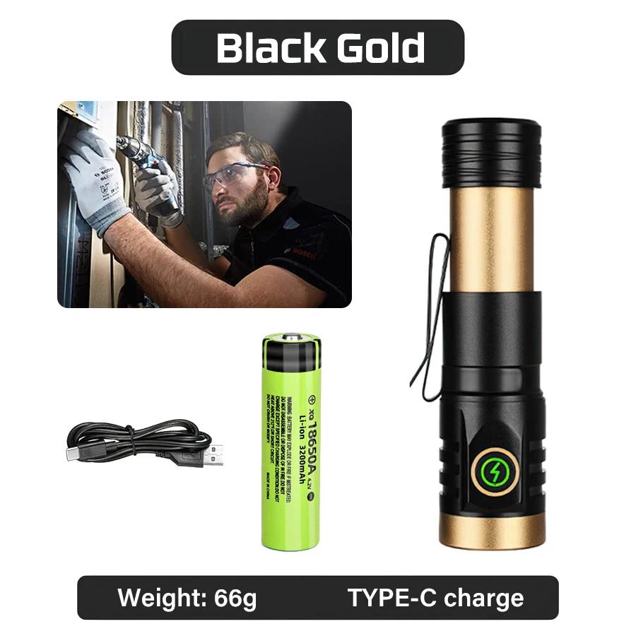 High-power 4 XPG+LED Flashlight 1000LM High-power Tactical Flashlight Outdoor Adventure Hiking Emergency Lighting Lantern Torch