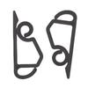 200 Pcs Xmas Light Clip Black Plastic Weather Proof Holiday Gutter Hook Clip for String Lights Decorations