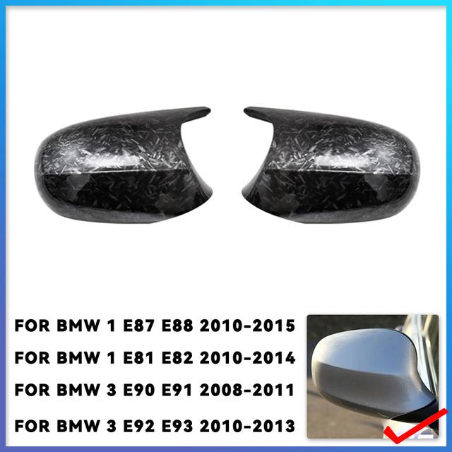 E90 E91 Schwarze Abdeckung im M3-Stil E81 E82 E87 E88 für BMW 1er 3er E92 E93 Carbonfaser M Look Rückspiegelkappe Autozubehör