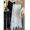 Korean heavy industry lace mesh skirt spring and summer new big pendulum a word skirt design sense niche long skirt tide