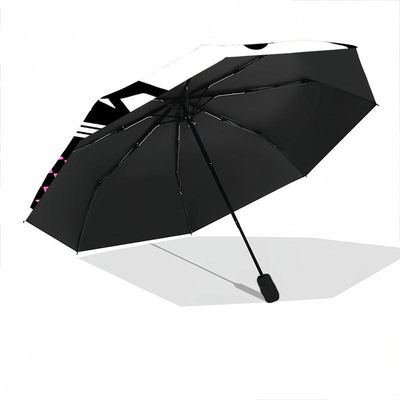 1pc Hello Kitty Rock Star Guitar Umbrella - Automatic Open/Closed with Foldable Design, 8-Rib Iron Frame Outdoor Umbrella for Fans, Travelers, Daily U