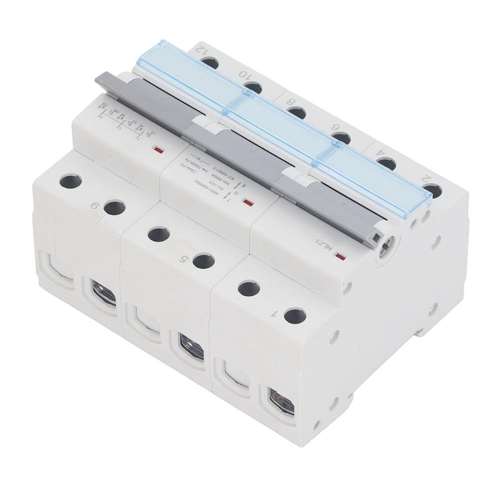 400VAC Dual Power Manual Transfer 35mm DIN Rail Mount Single Side Interlock Circuit Breaker 3P MTS Power Transfer