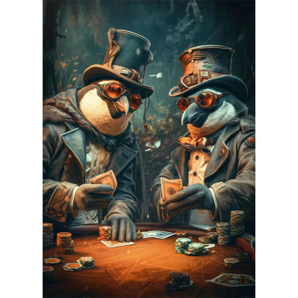 Steampunk Animals Royal Cat Sheep Dog Squirrel Rhino Posters Canvas Print Art Paintings Cuadros Wall Art for Living Room Decor