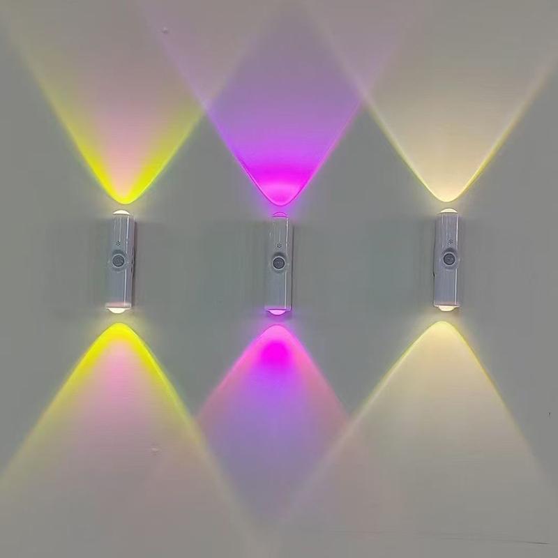 Double Cat Eye Intelligent Human Sensing Wall Light Magnetic Usb Charging Self Adhesive Home Night Light
