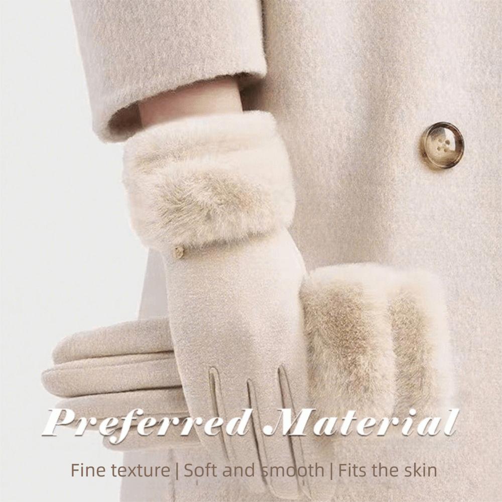 Keep Warm Women Gloves Touchable Screen Full Finger Gloves New Winter Gloves  Cycling Driving