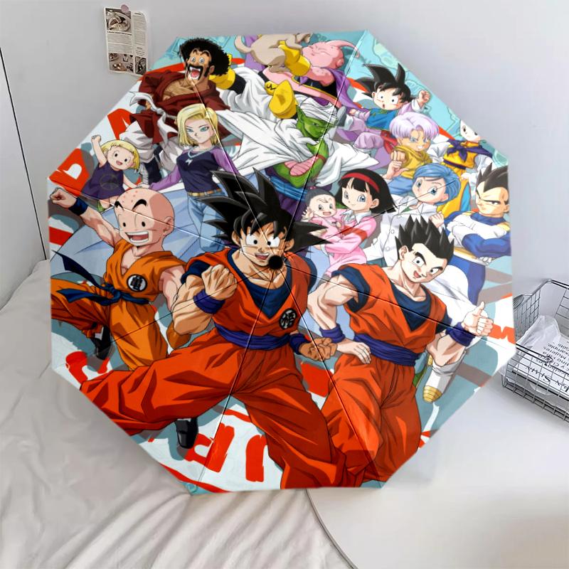 

Dragon Ball pattern, automatic folding umbrella, portable and foldable design, 8 ribs, a Christmas or birthday gift.