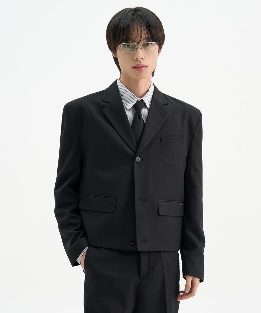 TRIP LE SENS Custom 3B Crop Blazer_Black