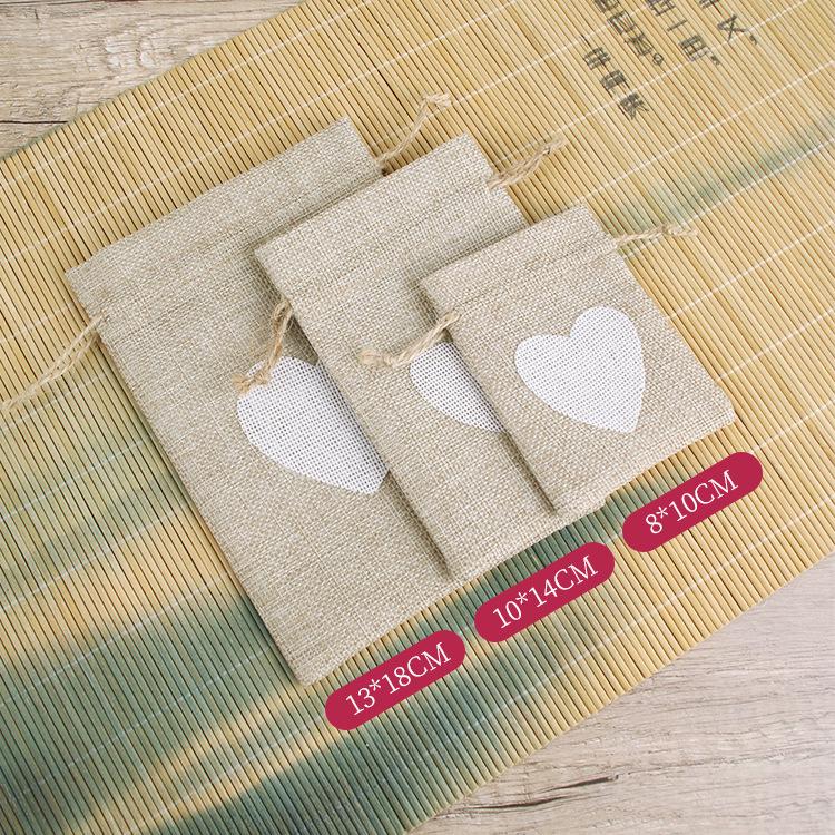 Custom Linen Drawstring Gift Bag - Jewelry, Bracelet, Dustproof Packaging