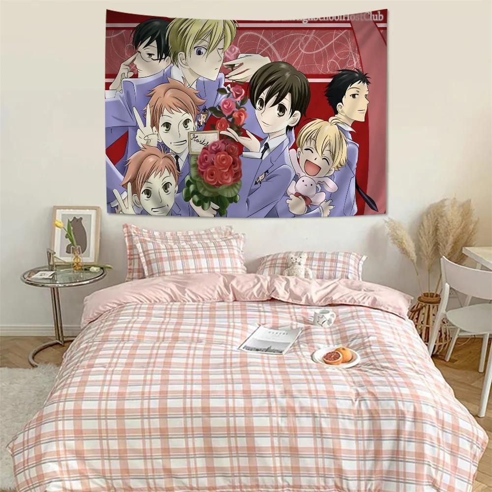 Anime Ouran High School Host Club Anime Tapestry Indian Buddha Wall Decoration Witchcraft Bohemian Hippie Wall Hanging Sheets