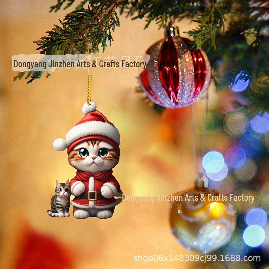 Christmas Cat Car Pendant Decoration