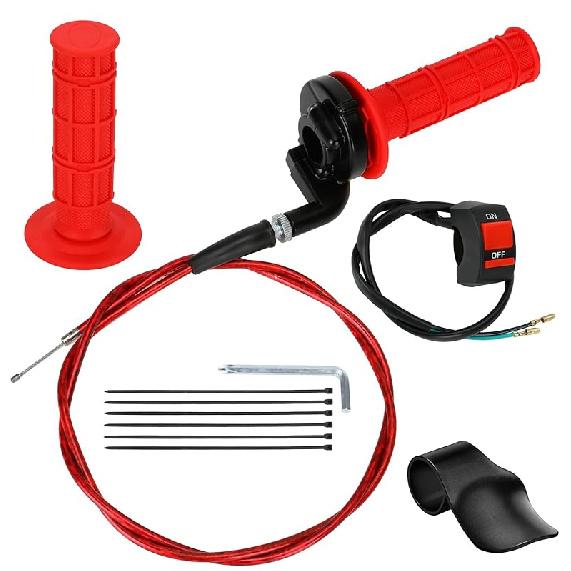 HIAORS Mini Bike Throttle Assembly Compatible With Coleman CT200U BT200X CT200U-EX, 7/8 Twist Throttle Cable Handle Grips Kit For Dirt Pit Bike