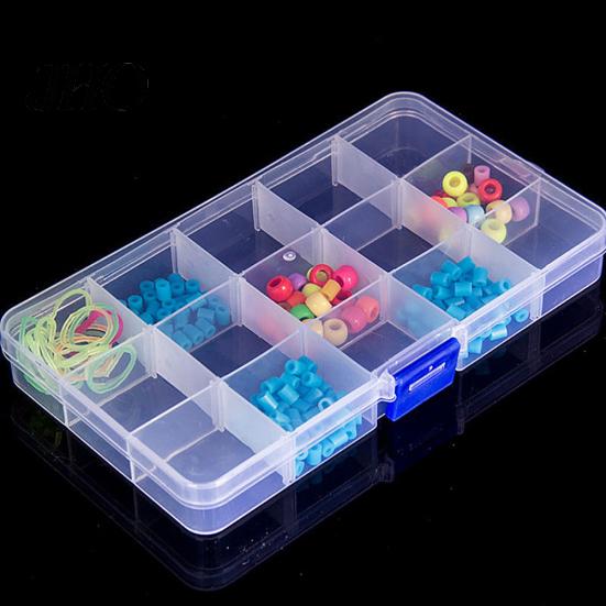 Jewelry 10/15/24 Grids Box Wear-resistant Space-saving Transparent Organizer Small Earring Storage for Travel Case