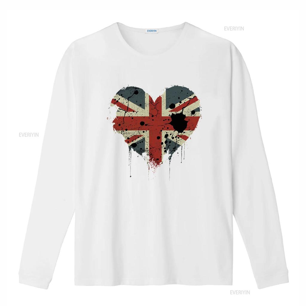 Stylish Love British Flag Union Jack Great Britain Team GB Mens Cotton T Shirt Vintage Washed Designer Clothes Breathable