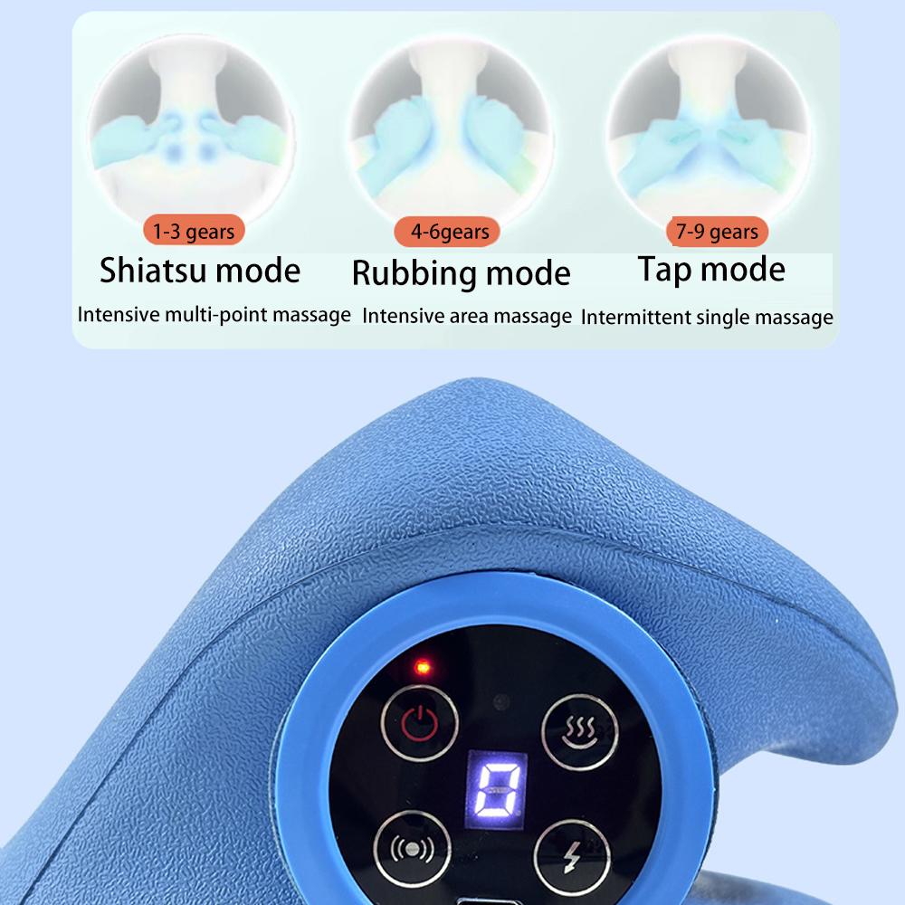 USB cervical massage pillow hot compress vibration comfortable massage