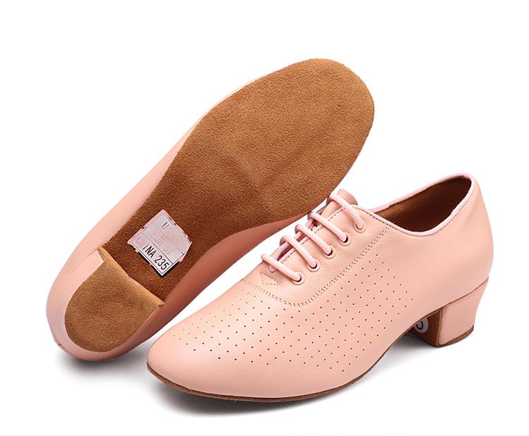 Scarpe da ballo in pelle con fondo morbido da interno per donna, da donna, moderne, Jazz, Latine, Sneakers traspiranti, da ballo, fitness, sportive da donna