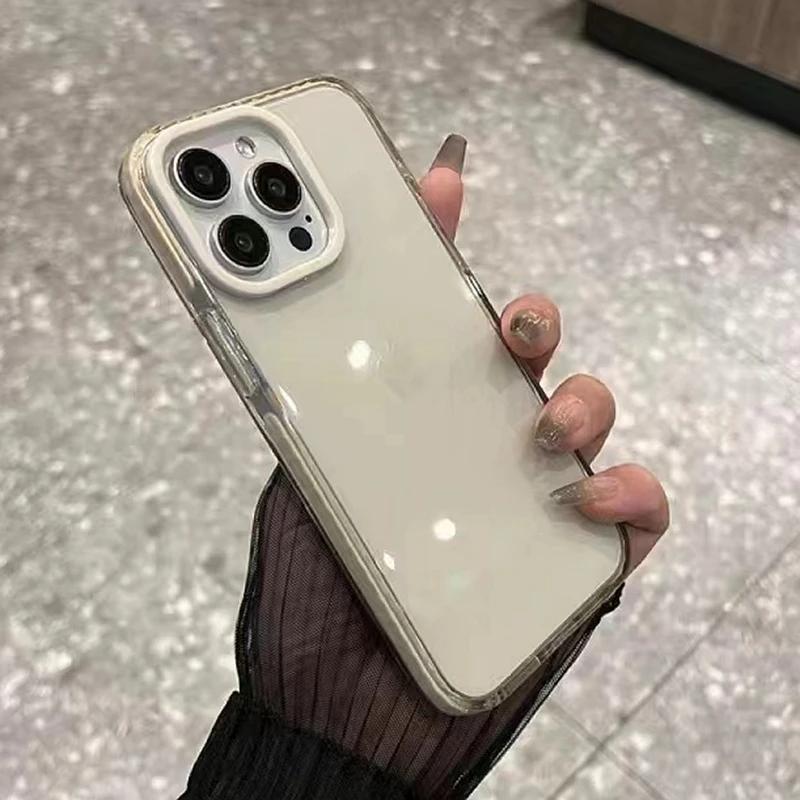 

Роскошный прозрачный чехол для телефона для iPhone 17 Air 11 12 13 14 15 16 Pro Max 7 8 Plus X Xs Max XR Прозрачный бампер Задняя крышка For iPhone 16Pro золотой