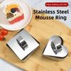 4Pcs Reusable Dessert Food Molds with Pushers Stainless Steel Mousse Mold  Baking Mousse Desserts
