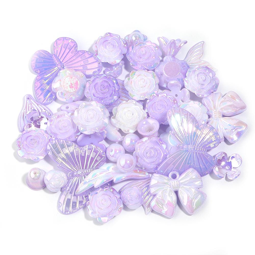 European & American Gradient Resin Beads: Random Styles for DIY Keychains & Mabe Imitation Pearls
