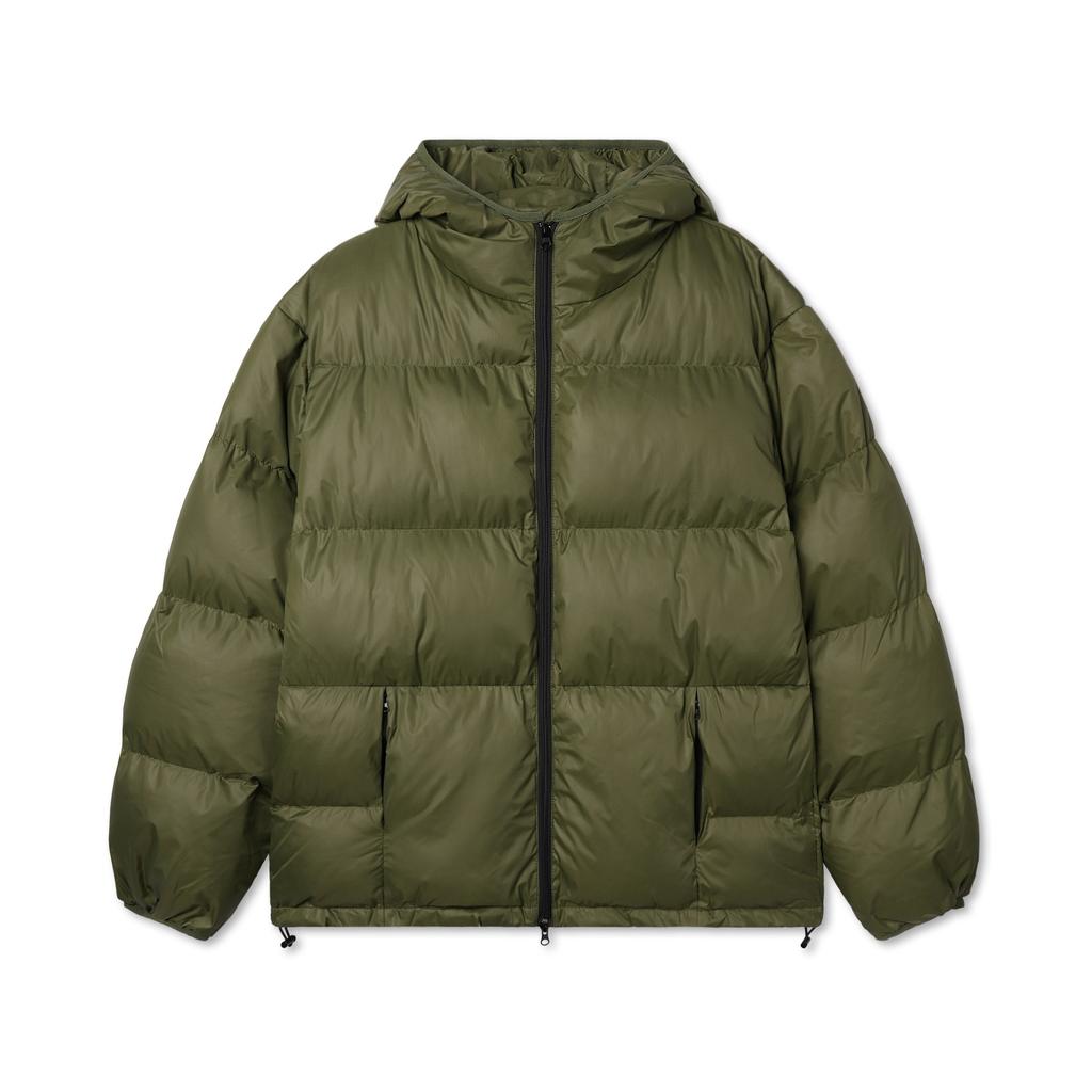 Apostrophe Comma Square Puffer Hooded Jacket_Gray