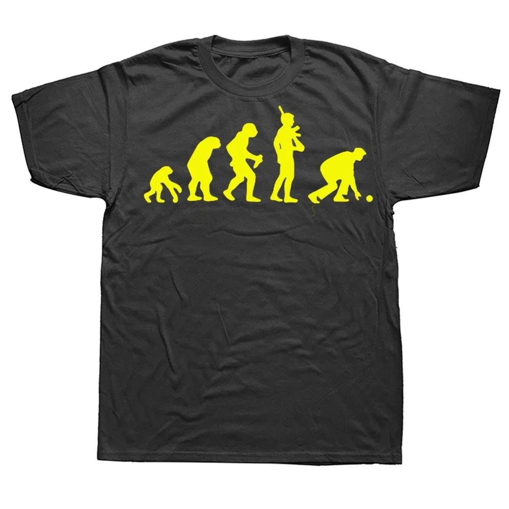 Novelty Awesome Evolution Of Lawn Bowls T shirt Bowling Streetwear Short Sleeve Birthday Gift Summer Style T-shirt Mens Clothing